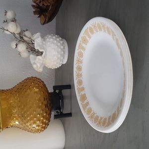 Set of 3 Butterfly Gold Dessert Plates